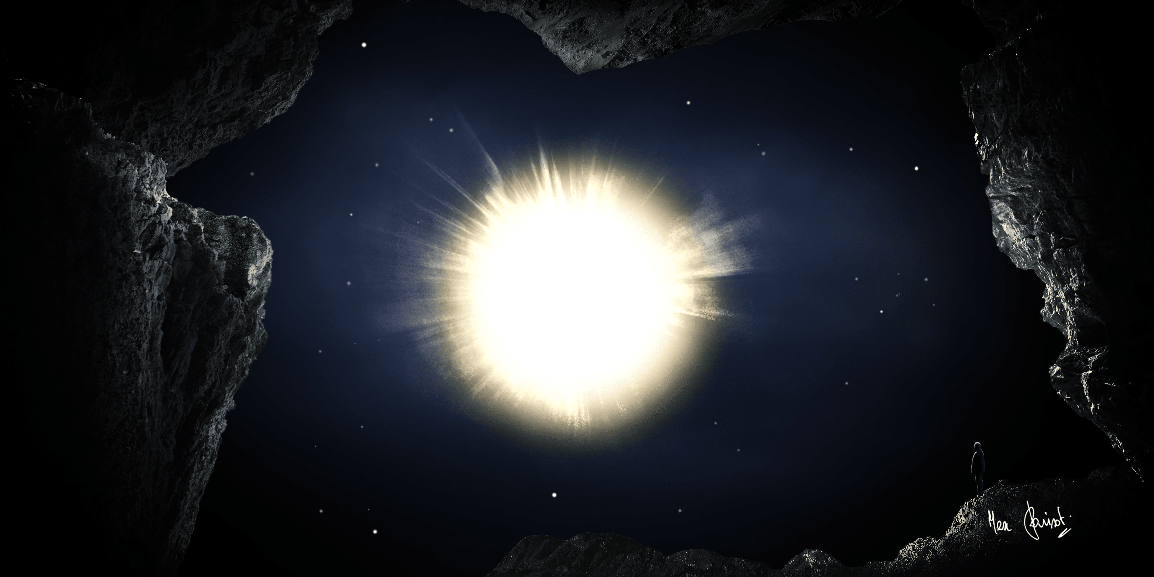 Soleil et Rayons dans la Nuit